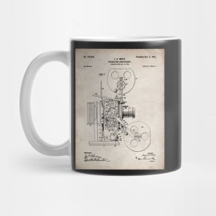 Film Camera Patent - Film Lover Cinema Student Art - Antique Mug